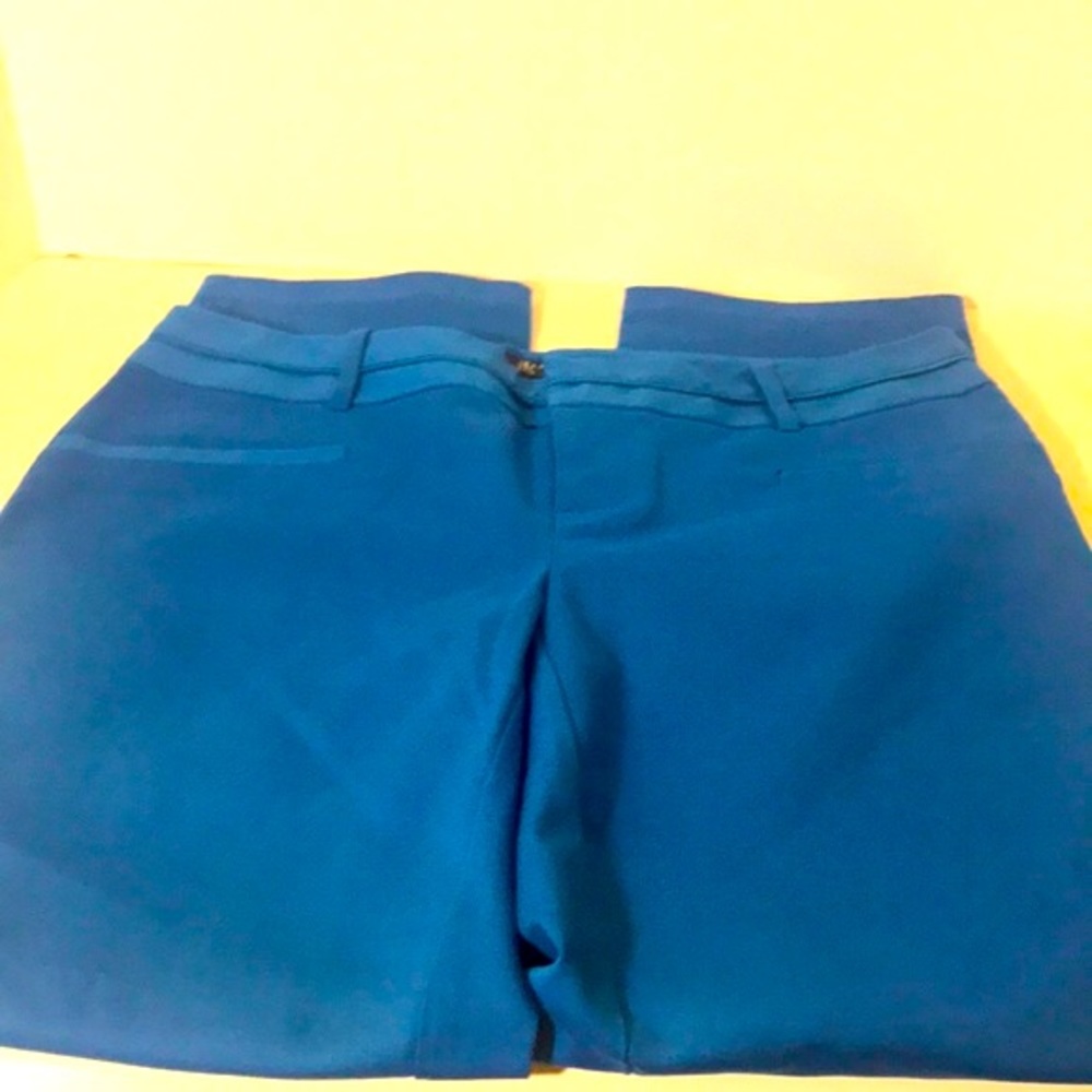 INC International Concepts vibrant blue pants size 4 bold minimalist office chic